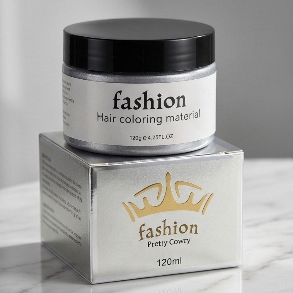 Fashion Pretty Cowry Hair Coloring Material Modeling Wax Ash Gray 4.23‎ oz NIB